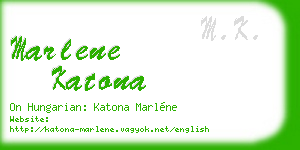 marlene katona business card